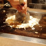 もんじゃ麦 - 明太子もちチーズもんじゃ+ベビースター♪