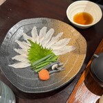 うなぎ処 京丸 - うなぎの生刺身 1200円