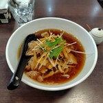 SOBA 随神 - かしまし豚ときのこの具だくさんそば ほんのりカレー風味 1,400円 ♪