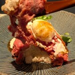 cafe BONHOMME - スジや脂身もないヘルシーなローストビーフ。