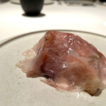 レストラン オオツ - ﻿◆お野菜と生ハム（地物紫大根塩釜ロースト、蕪フライパンロースト、人参コンフィ、コザワファームラボ天日干しの干し芋、フランス産生ハム）