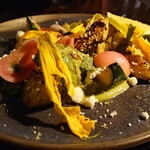 abc cocina - wood grilled market summer squash, roasted poblano vinaigrette