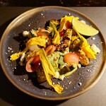 abc cocina - wood grilled market summer squash, roasted poblano vinaigrette