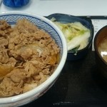 吉野家 - 牛丼並、お新香セット