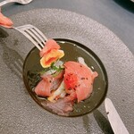 キハチ - マグロの中にうずらも入ってた！