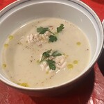 tent - たらの白子と菊芋のスープ