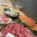 しゃぶしゃぶ すき焼き かに食べ放題 和牛と豚...そしてカニ - 