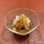 御料理 寺沢 - 鯣烏賊の身を烏賊の腑腸の肝醤油
