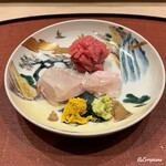 御料理 寺沢 - 天然本鮪と寒鮃と縁側の造り