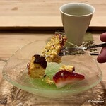 御料理 寺沢 - ベークドチーズケーキ