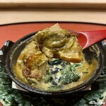 御料理 寺沢 - 濃厚な鮑の肝とベシャメルソース