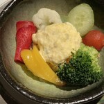 白金亭 - 彩り野菜のサラダ