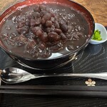 甘いっ子 - 田舎しるこ。付け合わせの漬物がうれしい。