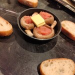 月島もんじゃ もへじ - 明太子としいたけのアヒージョ