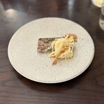 coci - Amuse  
                                豚タンのジャンボン・ペルシエと根セロリ・リンゴのレムラード