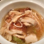 鮨 実紀 - 茶碗蒸し　松茸　万願寺唐辛子　新蓮根