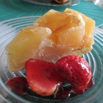 壱弐参 CAFE - サービスで、２種のりんごのタタンをいただきました