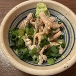 うなぎ お㚙川 - 肝ポン酢