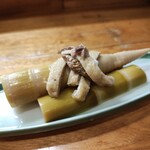 海鮮料理　沖菜 - お通し、根曲がり竹の煮物