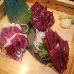 九州ダイニング さくらみち - 馬刺し３種盛(コース)