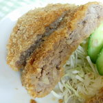 銀星食堂 - メンチカツ　割面　その２