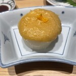 とやま方舟 - だいこんのゆず味噌。大根もゆず味噌もとても素敵なコラボ。