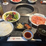 東京焼肉 平城苑 - 和牛カルビセット(肉増し)