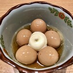 鮨・酒・肴 杉玉 阪急武庫之荘駅 - うずらの卵 醤油漬け