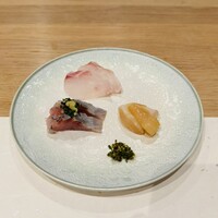 鮨と天草大王 天音 - 天草白甘鯛、北海道のニシン、あこや貝の貝柱