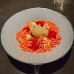 GRAND COMPTOIR - ○Grand dessert デザート　苺
      フロマージュブラン、紅茶のアイス、下にクッキー生地。