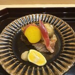 帰燕 - ヤナギガレイ　骨まで　酢橘大根