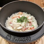 御料理 寺沢 - 炊きたの松葉ガニの炊き込みご飯