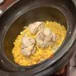茶酒屋 食堂おうぎ - 鶏肉とコーンの土鍋ご飯