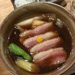 SOBA ABIRU - 下にはネギたっぷり