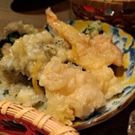 居酒屋 つのふり - 旬菜の天ぷら　みぞれ餡仕立て