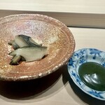 くるますし - 鮑の肝ソース添え