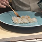 くるますし - 伊勢海老軽く醤油を塗り炙り