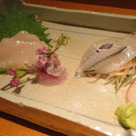 鮨龍尚 - 帆立　北海道/のどぐろ　三重/さより　千葉