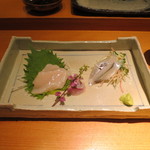 鮨龍尚 - 帆立　北海道/のどぐろ　三重/さより　千葉
      
      