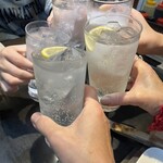 もんじゃ でん - 乾杯