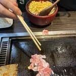 もんじゃ でん - 娘の調理