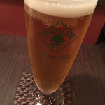 熊の焼鳥106 - ハートランド生５００円。