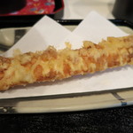 極浄うどん うだま - 2015.1釜玉小、ちく天トッピング