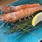 魚勝 - こちらはコースになかったエビ焼きです