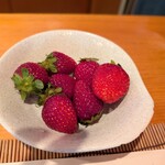 泰庵 - ご厚意でいただいたイチゴ♡