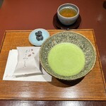 宝泉 - 赤ざやもちとお抹茶セット