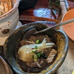 生姜料理 しょうが - 選べる惣菜「生姜牛スジ大根」。ちょいと「とんきこ」とダブっちゃったかもだけど、シミシミ大根が美味しかった〜♪