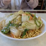 蘭園亭 - 五目かた焼きそば1000円