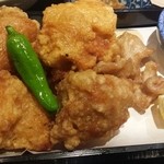 板前バル 新宿店 - 阿波尾鶏の唐揚げ(モモ・ムネ・ハラミ)食べ比べ♪