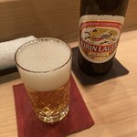 楠本 - ビール。小瓶があるのが1人客には嬉しいw